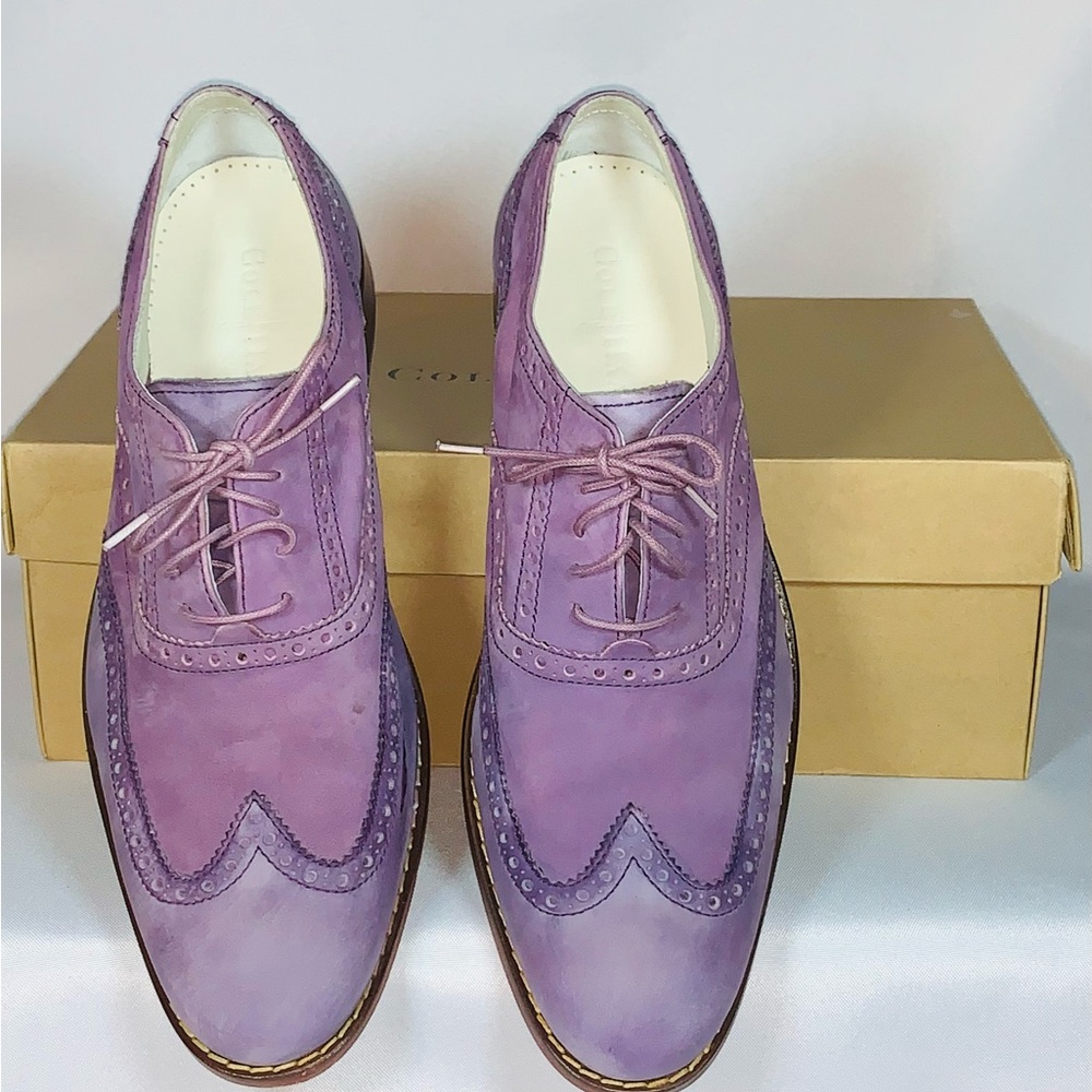 Cole Haan Air Colton Purple Wingtip Oxfords